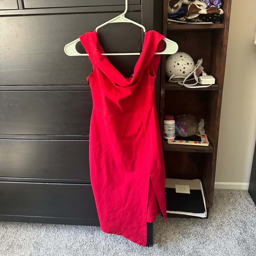 Windsor Vibrant Red Asymmetrical Dress